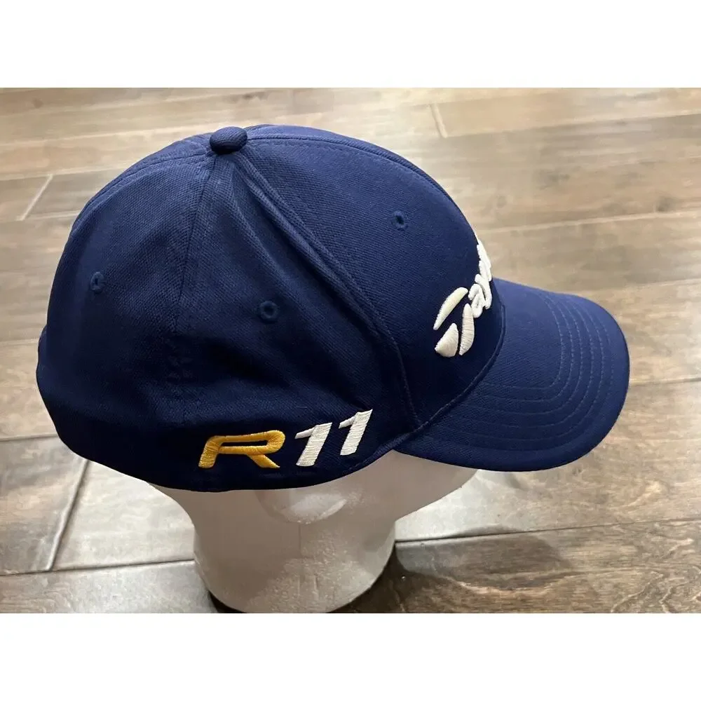 Adidas Taylormade Mens Blue Fitted Stretch Fit Flex Hat Size S/M Baseball Cap